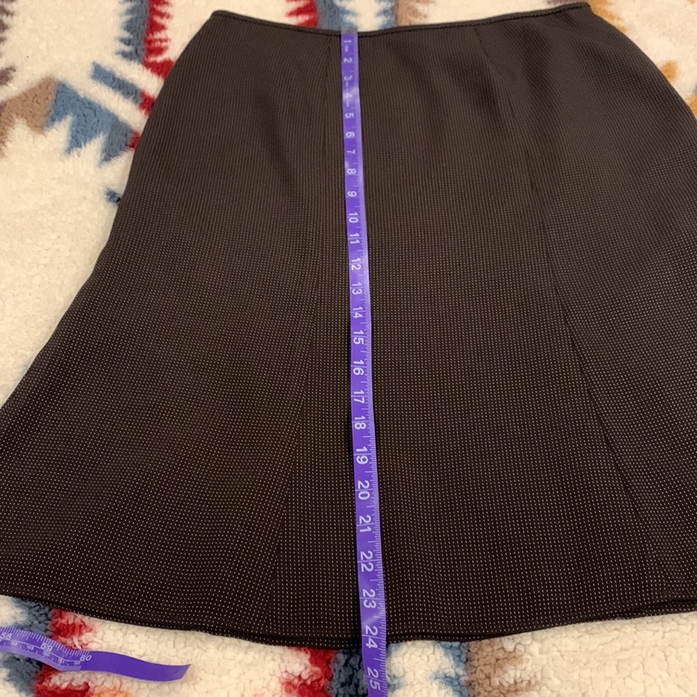 Le Suit Petite brown micro polkadot stylish career skirt suit - Picture 10 of 11